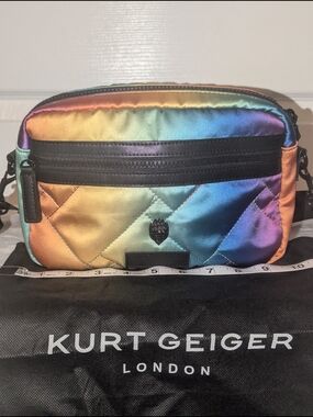 Kurt Geiger London Rainbow Nylon Crossbody Bag w/Dust Bag